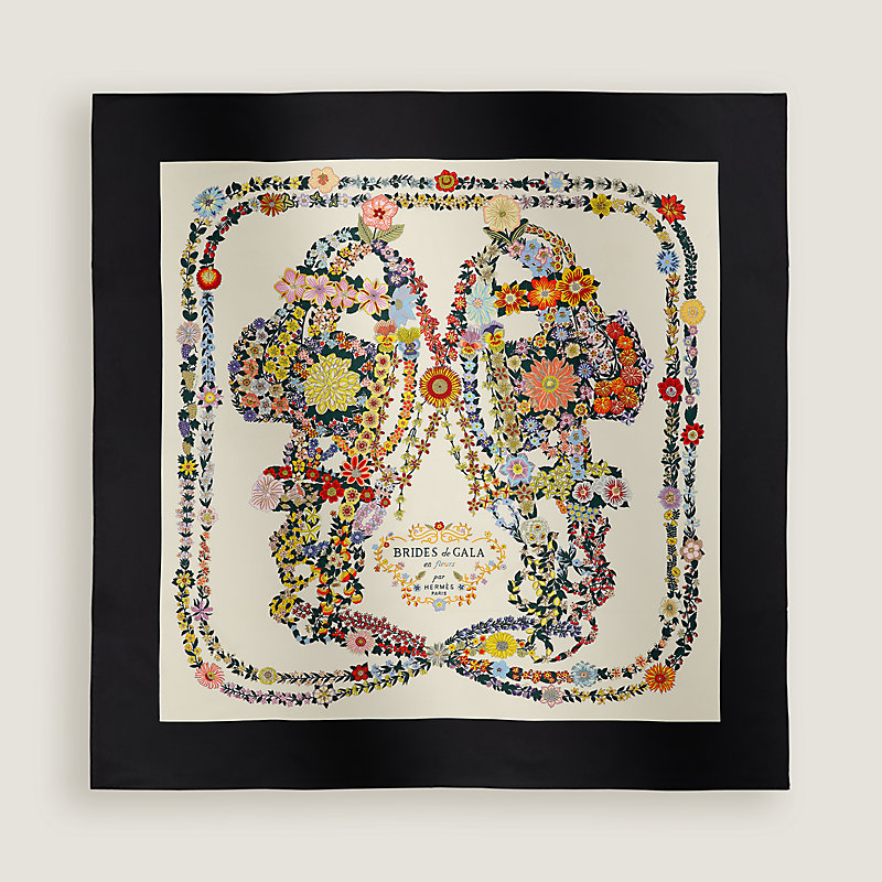 エルメス　BRIDES HERMES de China Mainland Hermès | Black - 90 scarf forever Gala de Brides ヘアバンド GALA ヘアアクセサリー